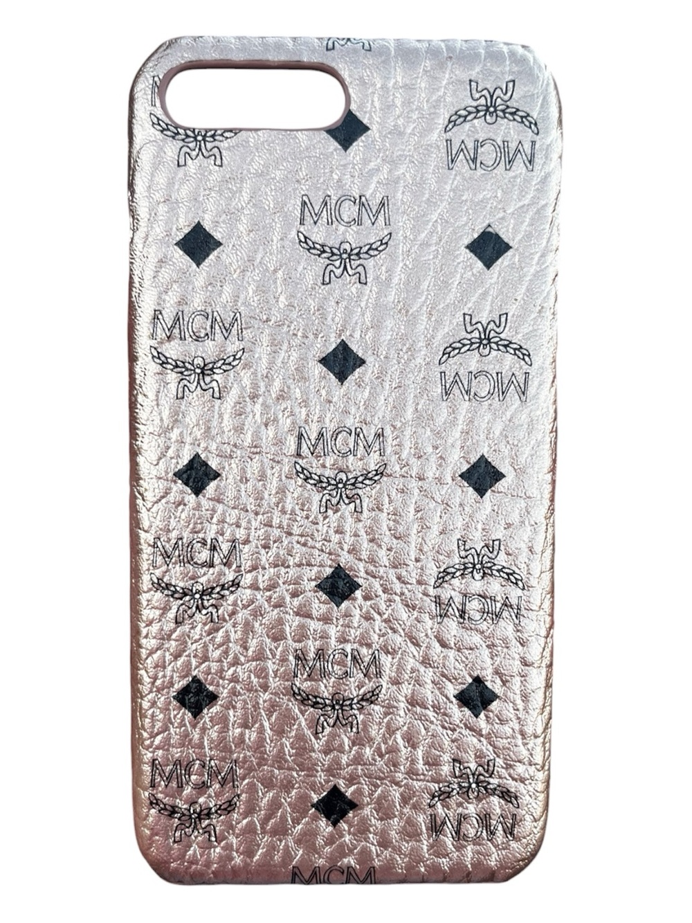 MCM Champagne Gold Visetos iPhone 7/8 Plus Phone Case